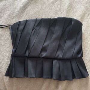 NWT Black zara strapless top